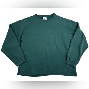 Vintage Nike Crewneck Sweater Mens Size XXL Swoosh 90s Green USA Streetwear